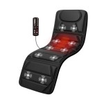 Snailax Massage Mat with Heat, Back Massage Pad for Bed, Chair, 10 Motors Vibrating Massage Mattress Pad with 2 Heating Pads for Back, Full Body Massager