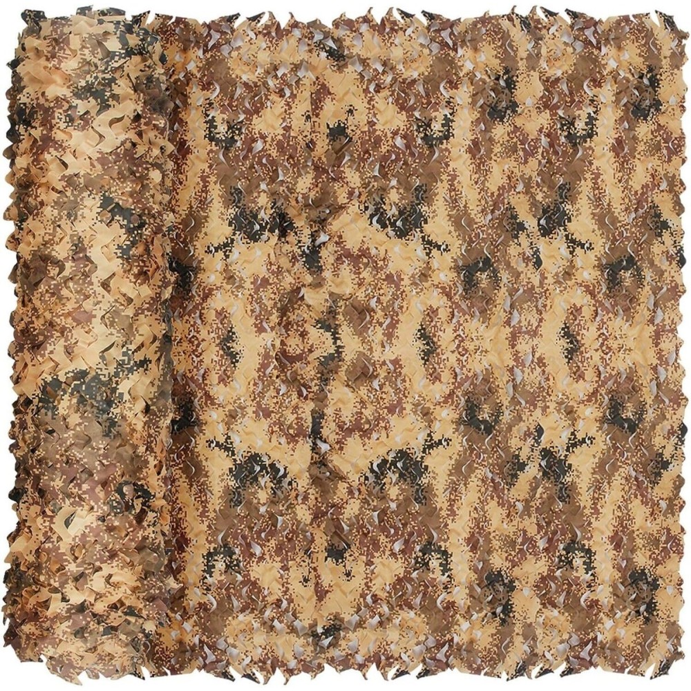 Yeacool Camo Netting Camouflage Netting Camo Blind Hunting Net for Hunting Military Decorations Sunshade Party Shooting Off-Road Adventures(Digital Desert Camo, 32.8ftx4.9ft, 10m*1.5m)