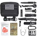 Gifts for Men Husband Dad Friend, Emergency Survival Kit 16 in 1, Upgrade Compact Survival Gear, Cool EDC Survival Tool for Cars, Camping, Hiking, Hunting, Fishing, Adventure Accessorie