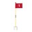KINGTOP Miniature Golf Flagstick, Practice Putting Green Flags for Yard, Golf Pin Flag Hole Cup Set, Portable 2-Section Design, 3ft Flagpole, Red Flag Numbered 1, Indoor | Outdoor