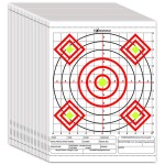 Highwild Paper Targets - Bullseye Target Sheet Paper - Practice for Firearms and Rifles Gun Shooting Outdoors - 13 X 17, 24 Pack