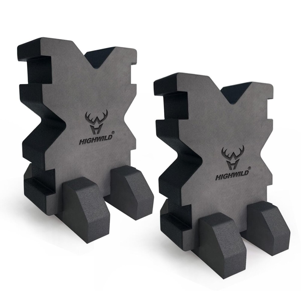 Highwild Shooting Foam Rest X-Block Bench Rest with Base - 2 Pack