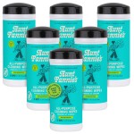 Aunt Fannie\'s Natural Cleaning Vinegar Wipes, Multipurpose Surface Cleaner, Eucalyptus Scent, 35 Count (Pack of 6)