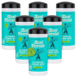 Aunt Fannie\'s Natural Cleaning Vinegar Wipes, Multipurpose Surface Cleaner, Eucalyptus Scent, 35 Count (Pack of 6)