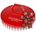 Bossman Scalp Massager & Shampoo Brush (3 inch, Red) - Scalp Exfoliator Brush - Head Scrubber, Beard Exfoliator & Dandruff Control for Hair & Beard with Firm Bristles
