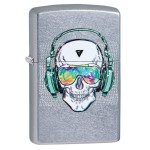 Zippo Skull Headphone Design Pocket Lighter
