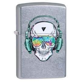 Zippo Skull Headphone Design Pocket Lighter