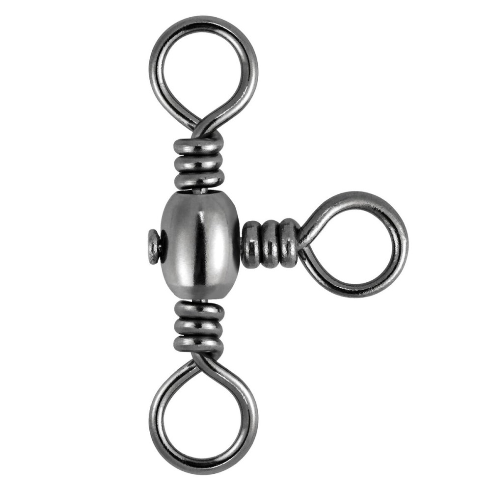 Dr.Fish 30 Pack Fishing 3 Way Swivels, 35-175LB, Three Way Barrel Swivels Fishing Tackle Catfish Rig 8 44Lb