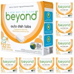 Beyond Natural Dishwasher Tablets [8 Boxs of 32] - Fragrance & Dye Free - Certified Biobased. Powerful. Plant-Based Ingredients