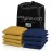 Play Platoon Weather Resistant Cornhole Bags - Set of 8 Regulation Corn Hole - Navy Blue & Gold - Durable Duck Cloth Corn Hole for Tossing Game, Includes Tote Bag