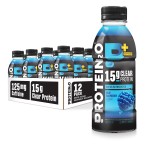 Protein2o 15g Whey Protein Isolate Hydration Drink Plus Energy & Focus, 350mg of Electrolytes, 125mg of Caffeine, Sugar Free, Blue Raspberry, 16.9 oz Bottle (Pack of 12)