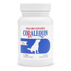 Nutramax Laboratories Cobalequin B12 Supplement for Medium to Large Dogs, 45 Chewable Tablets, Hydrolyzed Chicken, 2.08 ounces