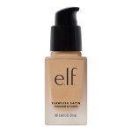 e.l.f. Flawless Satin Foundation, Lightweight & Medium Coverage, Semi-Matte Finish, Vegan & Cruelty-Free, Vanilla, 0.68 Fl Oz (20mL)