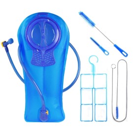 Unigear Hydration Bladder, 1.5L/2L/2.5L/3L Water Bladde Non-BPA and odorless for Backpacking, Biking, Hiking and Camping (Blue with Cleaning kit, 2.5L)
