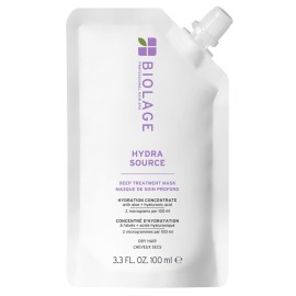 Biolage Hydra Source Deep Treatment Mask - Nourishes & Smooths, For Dry Hair, Infused with Micro-Filtered Aloe Vera & Fermented Hyaluronic Acid, Vegan & Paraben-Free, Packaging May Vary