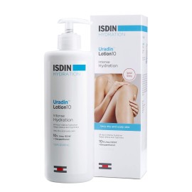 ISDIN Body Lotion Uradin 10, 24-Hour Intense Hydration, Non-Greasy, Fast-Absorbing Moisturizer for Dry or Very Dry Skin, Helps Relieve Itching Due to Dryness, 13.5 Fl. Oz.