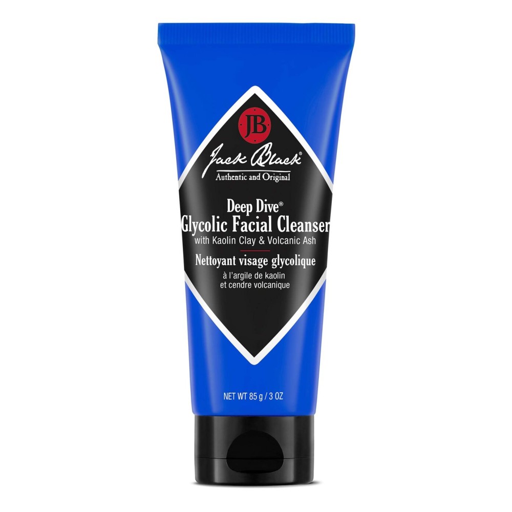 Jack Black - Deep Dive Glycolic Facial Cleanser, 3 Fl Oz - Clay-Based Cleanser, PureScience Formula, Facial Cleanser and Mask, Recommended for Normal, Dry, or Oily Skin, Glycolic Acid