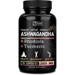 Ashwagandha Complex - Organic Ashwagandha Root Powder + Rhodiola Rosea + Turmeric - Premium Support Formula - Ashwagandha Capsules Supplement