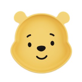 Bumkins Disney Toddler and Baby Suction Plate, Silicone Grip Dish, Baby Led Weaning, Kids Feeding Supplies, Non Skid Sticky Bottom, Platinum Silicone, for Children Ages 6 Months Up, Toy Story Alien