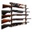 Rush Creek Creations Indoor Gun Rack for up to 5 Rifles or Shotguns, Premium Wood Construction with Scratch-Resistant Finish Gun Storage for Firearms, Alternative for Gun Safe for Rifles and Pistols