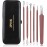JPNK Blackhead Remover Tool Comedones Extractor Acne Removal Kit for Blemish, Whitehead Popping, 6 Pcs Zit Removing for Nose Face Tools with a Leather Bag (Pink)