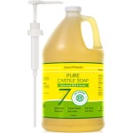 Seven Minerals EWG Verified Castile Soap - 1 Gallon, No Palm Oil, Unscented Mild & Gentle Skin Cleaning, For Sensitive Skin, Baby Wash, Soothing, Non GMO & Vegan Formula with Organic Carrier Oils