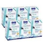 Dr. Fischer Tea Tree Eyelid Wipes - Gentle Eye Wipes for Everyday Dry Eye Relief - Hypoallergenic Makeup Remover (6 packs of 30 wipes each).