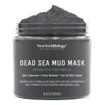 New York Biology Dead Sea Mud Mask for Face and Body | with Tea Tree | Spa Quality Pore Refiner for Oily Skin | Natural Skincare for Women & Men | Tighten Skin for A Healthier Complexion | 8.8 oz