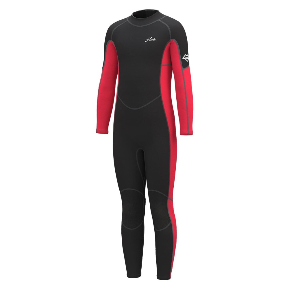 Hevto Kids Wetsuit for Boys Girls Child Youth Teen Size 12 Year Old 3/2mm Neoprene Wet Suit Full Body Thermal Swimsuit Swimming Wetsuit in Cold Water (K1-Red, 12)