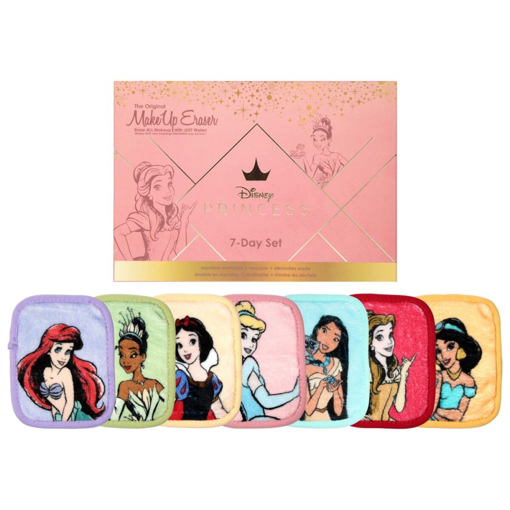 The Original MakeUp Eraser 7-Day Set, Erase All Makeup With Just Water, Including Waterproof Mascara, Eyeliner, Foundation, Lipstick, Sunscreen, and More! (Ultimate Disney Princess), 7ct.