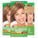 Clairol Balsam Permanent Hair Dye, 54 Light Golden Brown Hair Color, Pack of 3