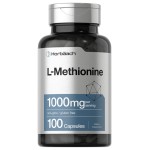 Horbach L-Methionine 1000mg | 100 Capsules | Non-GMO, Gluten Free | Free Form Supplement