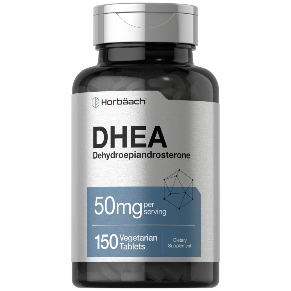 Horbach DHEA 50mg | 150 Tablets | Non-GMO, Gluten Free Supplement