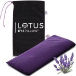 Lotus Weighted Lavender Eye Pillow - Purple Eye Mask for Sleep & Meditation - Aromatherapy Yoga Pillow with Flaxseed - Hot or Cold Compress for Headache & Eye Relief