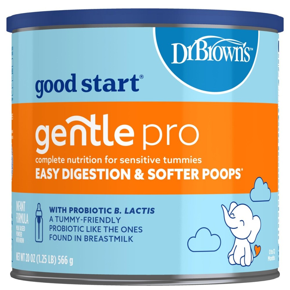 Good Start | Dr. Browns Gentle Pro, Baby Formula Powder, For Sensitive Tummies, Easy Digestion and Softer Poops, Infant Formula with Probiotics, DHA, Non-GMO, 20 Ounce