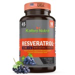Kaibro Nutra Resveratrol Supplement, 1500mg Extra Strength Trans Resveratrol, Quercetin with Japanese Knotweed Extracts, Anti-Aging, Radiant Skin and Immunity Support, Vegan & Non-GMO, 90 Capsules