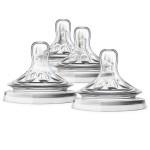 Philips Avent Natural Baby Bottle Fast Flow Nipple, 6M+, Flow 4, SCF654/43, (Pack of 4)