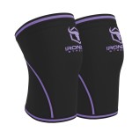 Knee Sleeves 7mm (1 Pair) - High Performance Knee Sleeve Support For Weight Lifting, Cross Training & Powerlifting - Best Knee Wraps & Straps Compression - For Men and Women (Black/Purple, X-Large)