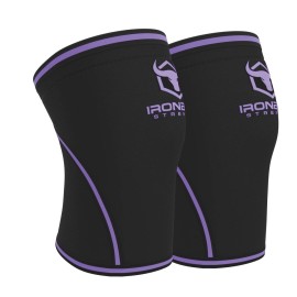 Knee Sleeves 7mm (1 Pair) - High Performance Knee Sleeve Support For Weight Lifting, Cross Training & Powerlifting - Best Knee Wraps & Straps Compression - For Men and Women (Black/Purple, XX-Large)