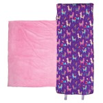 Stephen Joseph, Toddler All Over Print Nap Mat with Soft Blanket and Removable Pillow for Boys & Girls, Kids Sleeping Bag for Elementary, Daycare, Preschool with Carry Handle, Llama