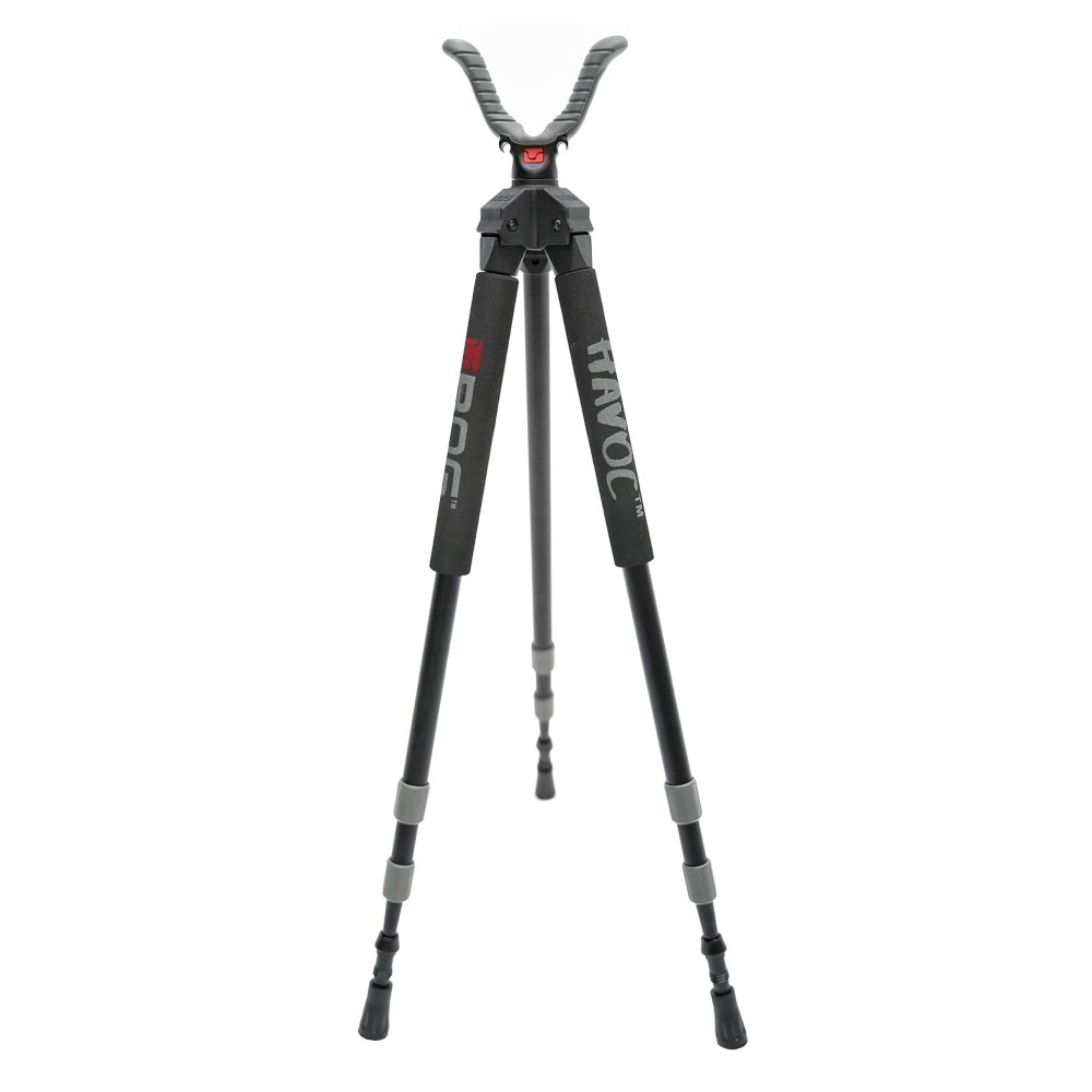 BOG Havoc Tripod Shooting Rest with Lightweight Aluminum Construction, High Density Foam Grips, Twist-Style Lock Legs, and Non-Marring Universal Shooting Rest Head for Hunting, Shooting, and Outdoors