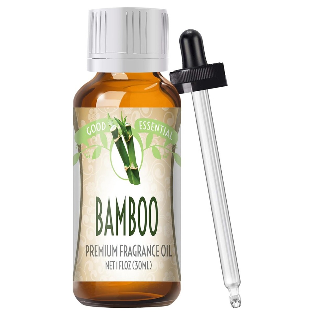 Good Essential Professional Bamboo Fragrance Oil 30ml (1 fl oz) for Diffuser, Candles, Soaps, Lotions, Perfume - Candle Fragrance Oil