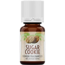 Good Essential Professional Sugar Cookie Fragrance Oil 10ml for Halloween, Diffuser, Candles, Soaps, Lotions, Perfume 0.33 fl oz - Scent for Soaps - Sugar Cookie Aromatherapy Oil
