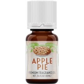 Good Essential Professional Apple Pie Fragrance Oil 10ml for Diffusers, Candles, Soaps, Lotions, Perfume, 0.33 fl oz