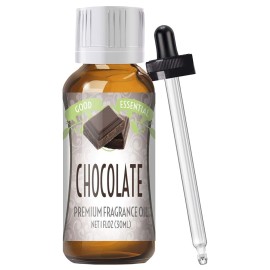 Good Essential Professional Chocolate Fragrance Oil 30ml (1 fl oz) for Diffusers, Candles, Soaps, Lotions, Perfumes, Slime Making - Christmas Chocolate Aromatherapy Oil