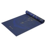 Gaiam Yoga Mat Premium Print Reversible Extra Thick Non Slip Exercise & Fitness Mat for All Types of Yoga, Pilates & Floor Workouts, Metallic Sun & Moon, 68 L x 24 W x 6mm Thick