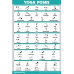 Palace Learning QuickFit Yoga Position Exercise Poster - Yoga Asana Poses Chart - Laminated, 18 x 24
