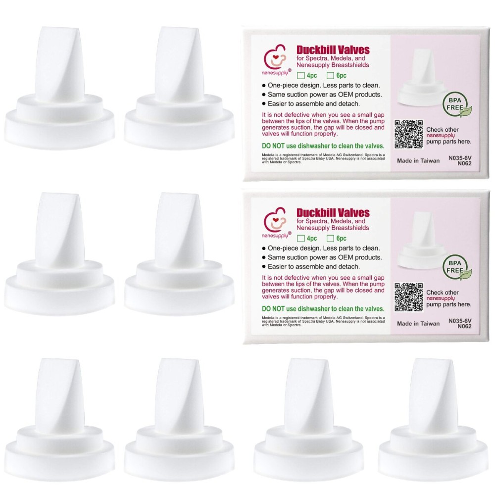 Nenesupply 8 pc Duckbill Valves Compatible with Medela and Spectra Pump Parts Use on Spectra S2 S1 Pump in Style Harmony Symphony Replace Spectra Duckbill Valves and Medela Valve