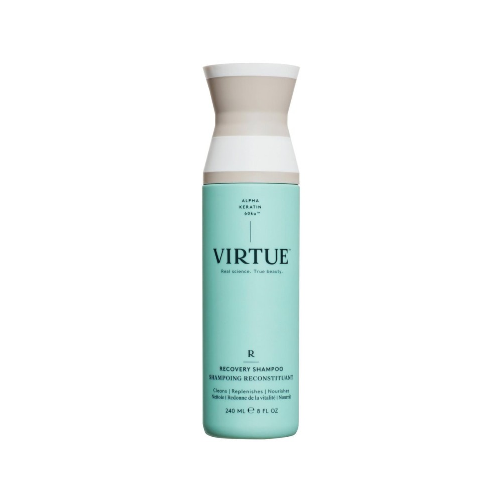 VIRTUE Recovery Sulfate Free Shampoo with Keratin and Baobab Seed Oil for Damaged Hair, Color Safe