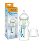 Dr. Browns Natural Flow Anti-Colic Options+Wide-Neck Baby Bottle, 9 oz/270 mL, Level 1 Nipple, 1-Pack, 0m+